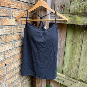 Lucy Studio Black Women's Racerbsck Strappy Tank Top w/ Bra Pads